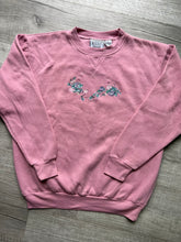 Load image into Gallery viewer, 90s Vintage Pink Heart Embroidered Graphic Crewneck
