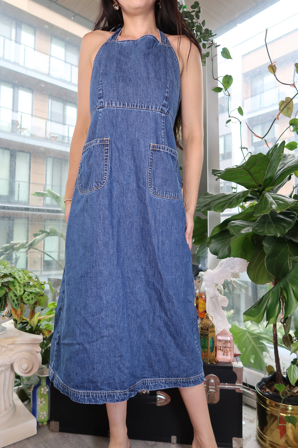 Vintage GAP Denim Halter Dress