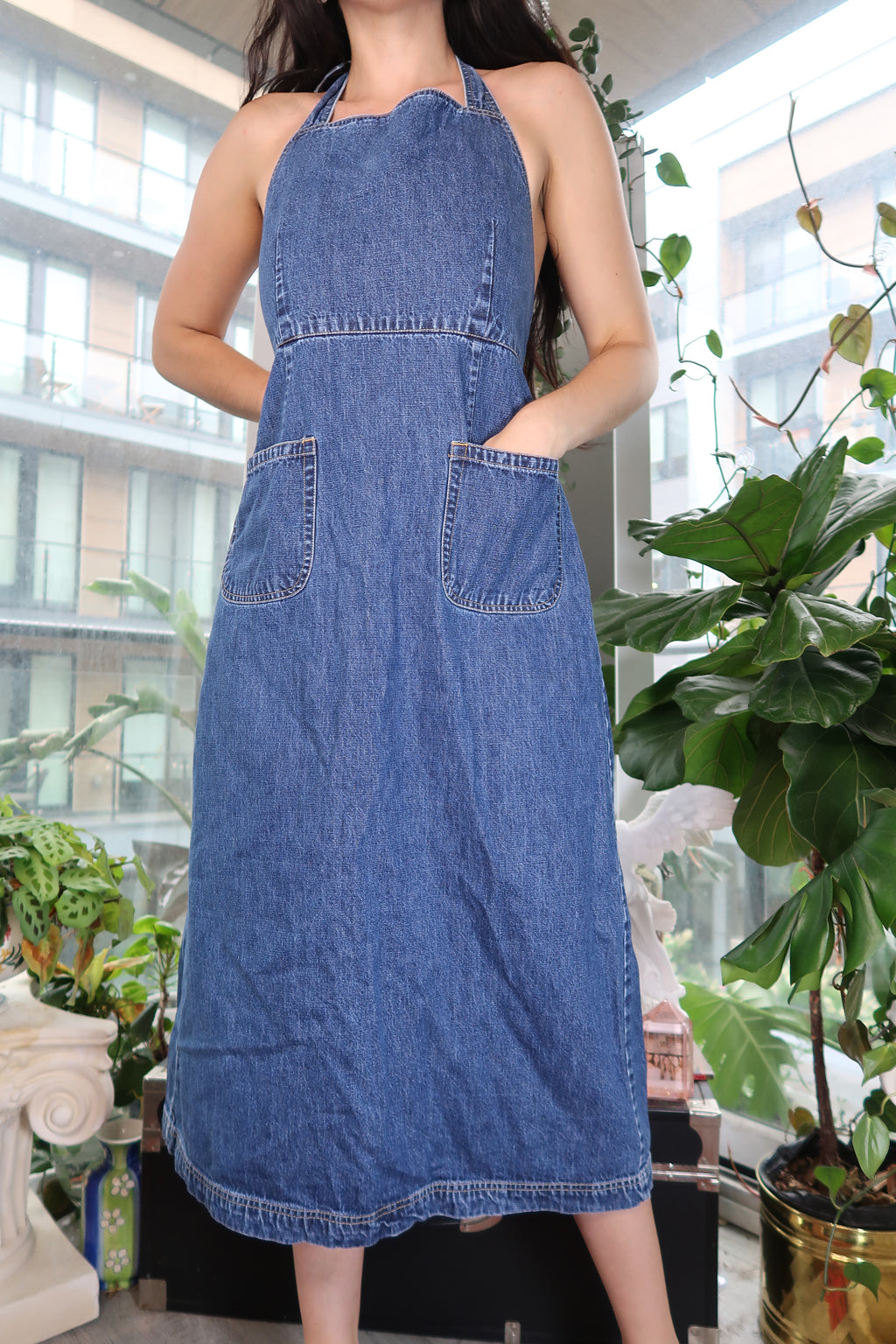 Vintage GAP Denim Halter Dress
