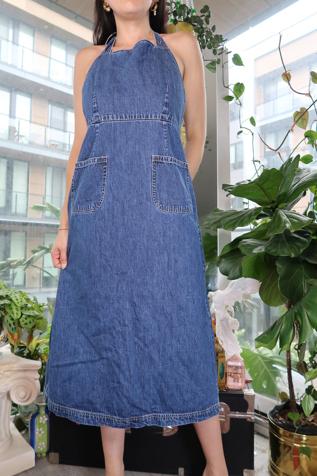 Vintage GAP Denim Halter Dress