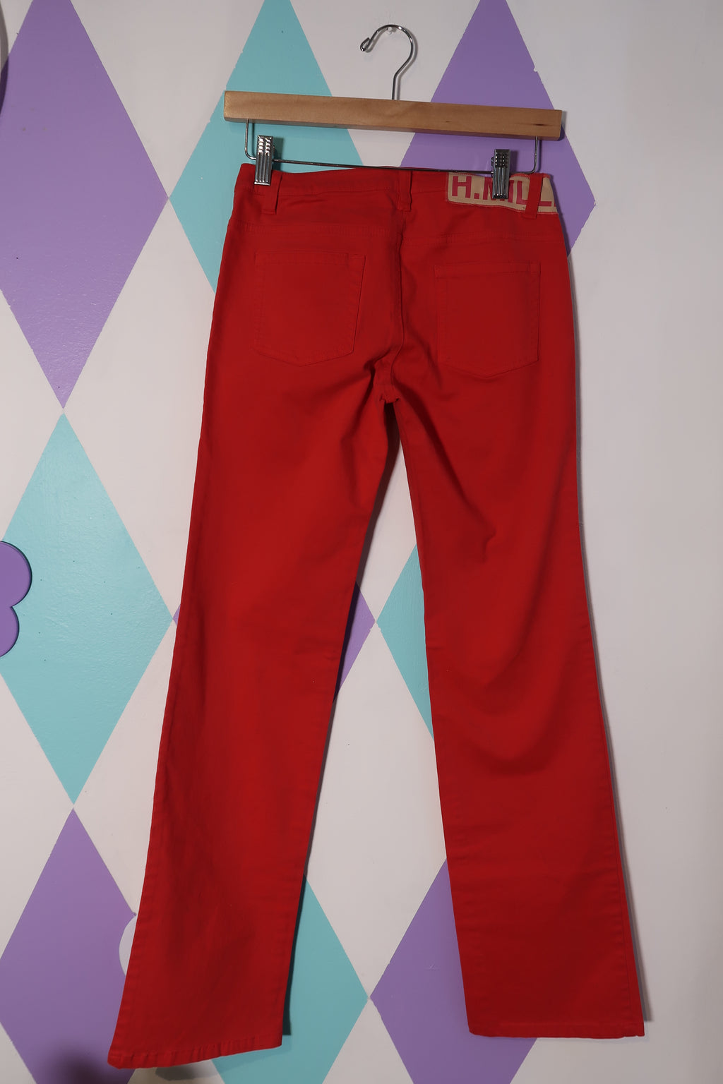 NWT Vintage Red Straight Fit Trousers by Kejo