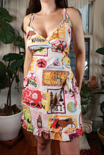 Load image into Gallery viewer, Vintage Y2K Travel Postcard Print Mini Dress
