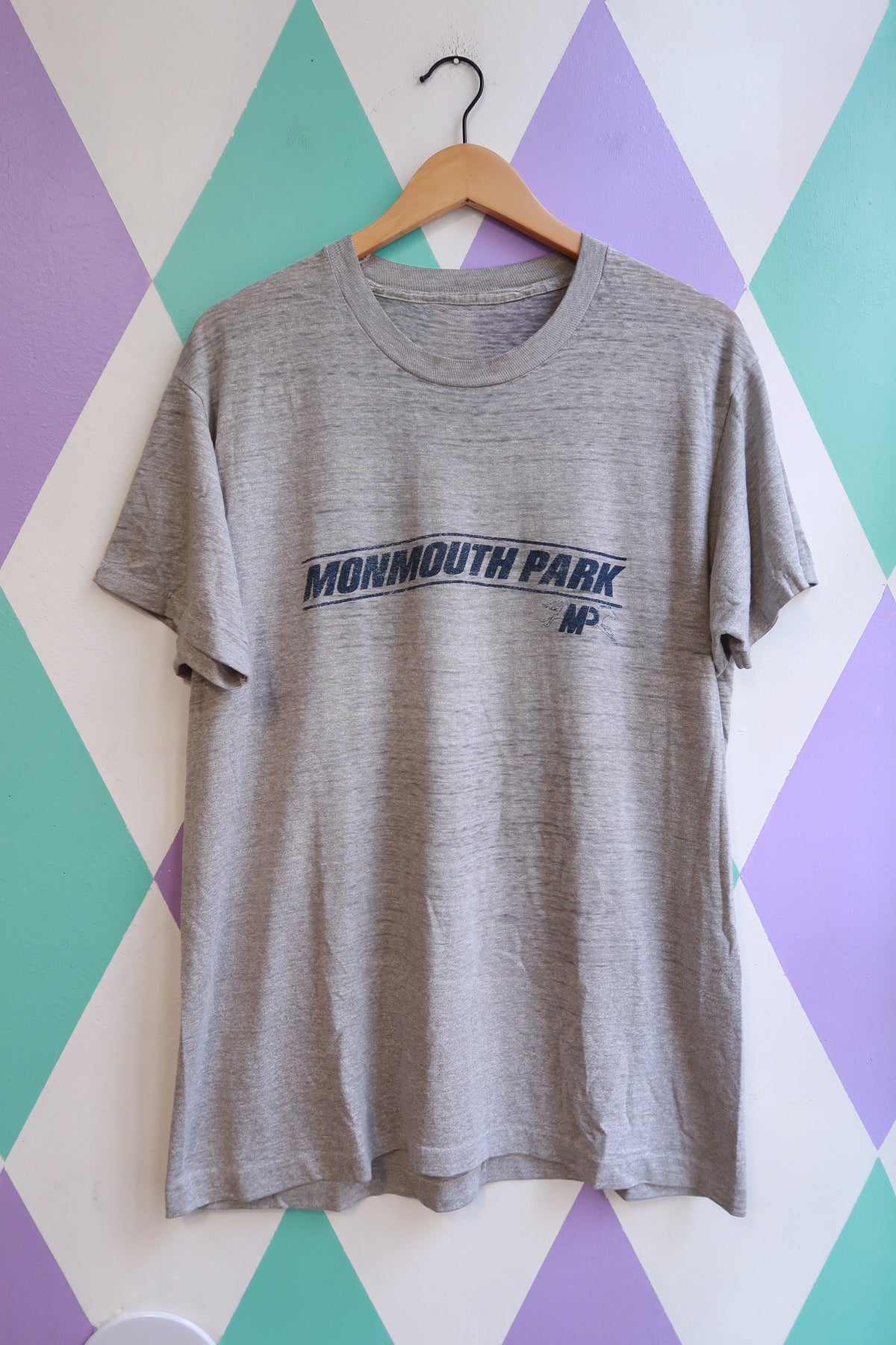 Vintage 80s Monmouth Park Single Stitch Graphic Tee - Elektra Vintage