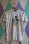 Vintage MS Bike Tour Graphic Tee – 80s/90s Style White T-Shirt
