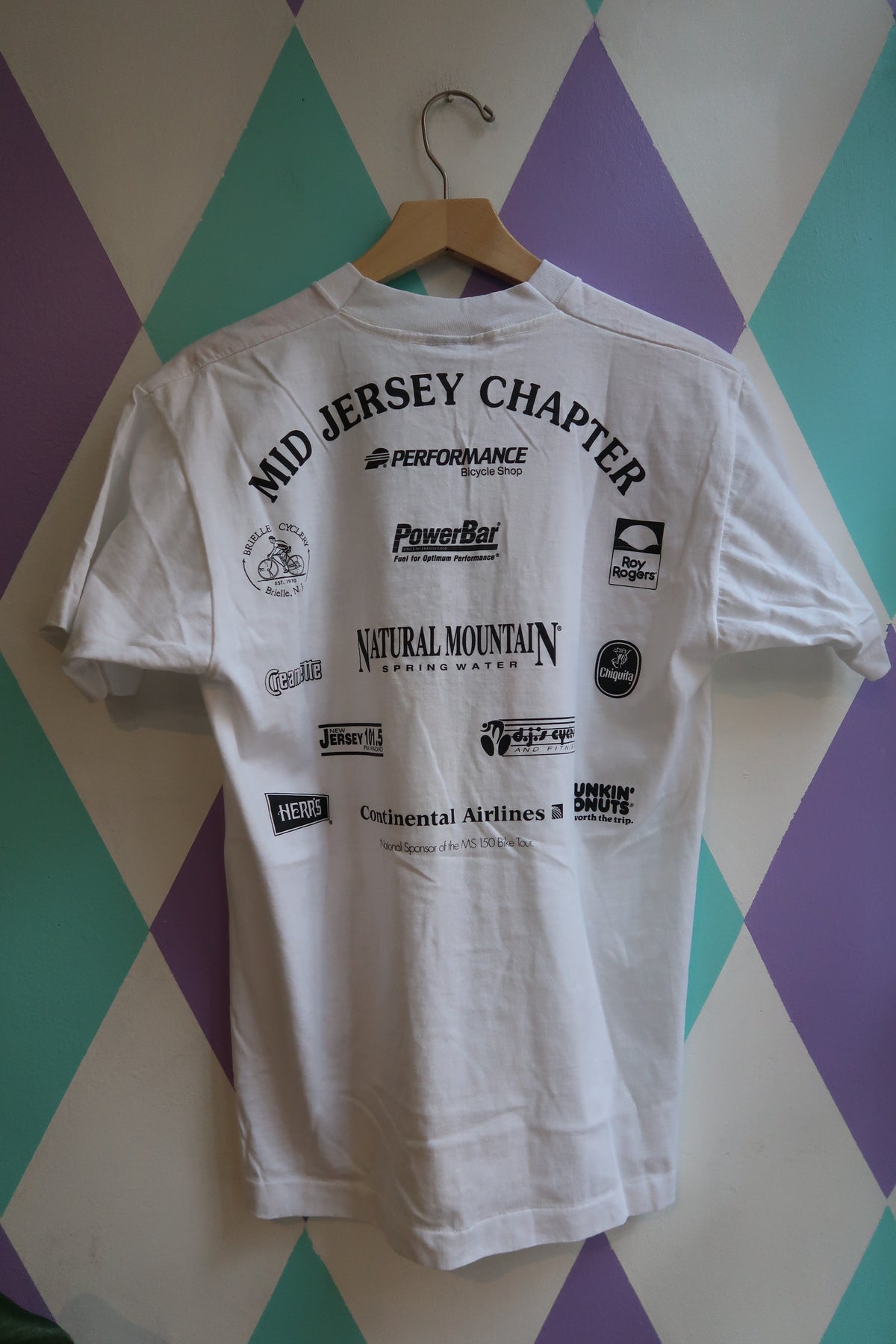 Vintage MS Bike Tour Graphic Tee – 80s/90s Style White T-Shirt