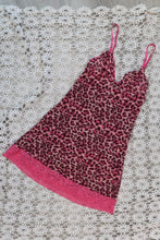 Load image into Gallery viewer, Vintage 2000s Hot Pink Leopard Print Lace Slip Dress
