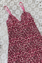 Load image into Gallery viewer, Vintage 2000s Hot Pink Leopard Print Lace Slip Dress
