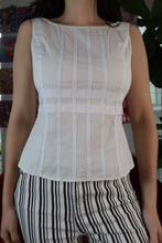 Load image into Gallery viewer, Vintage White Bodice Sleeveless Top
