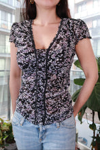Load image into Gallery viewer, Ruched Floral Top - Elektra Vintage
