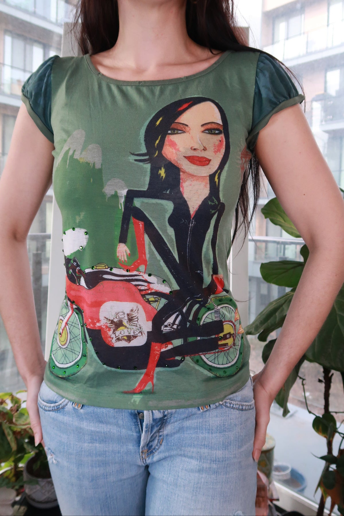 2000s graphic top - Elektra Vintage