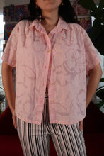 Load image into Gallery viewer, Pink Floral Button Down Blouse
