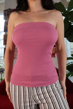 Load image into Gallery viewer, Vintage 2000s Charlotte Russe Ribbed Pink Tube Top
