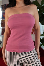 Load image into Gallery viewer, Vintage 2000s Charlotte Russe Ribbed Pink Tube Top
