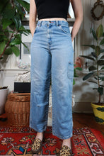 Load image into Gallery viewer, Vintage Y2K Light Wash Cargo Carpenter Wide Leg Jeans
