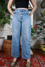 Load image into Gallery viewer, Vintage Y2K Light Wash Cargo Carpenter Wide Leg Jeans
