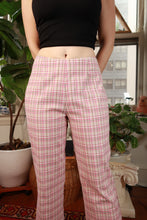 Load image into Gallery viewer, Vintage 2000s Pink Plaid Straight Leg Pants
