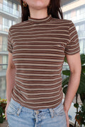 Vintage Stripe Mock Neck - Elektra Vintage
