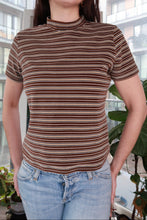 Load image into Gallery viewer, Vintage Stripe Mock Neck - Elektra Vintage
