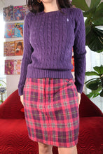 Load image into Gallery viewer, Vintage 2000s Purple Cable Knit Sweater by Ralph Lauren
