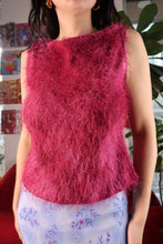 Load image into Gallery viewer, Vintage 2000s Fuzzy Hot Pink Boat Neck Tank
