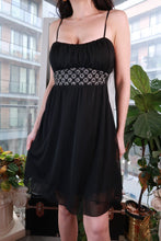 Load image into Gallery viewer, Black Rhinestone Party Dress - Elektra Vintage

