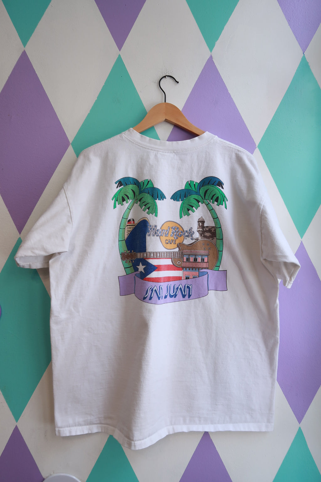 Vintage 90s Hard Rock Café San Juan Double-Sided Graphic Tee - Elektra Vintage