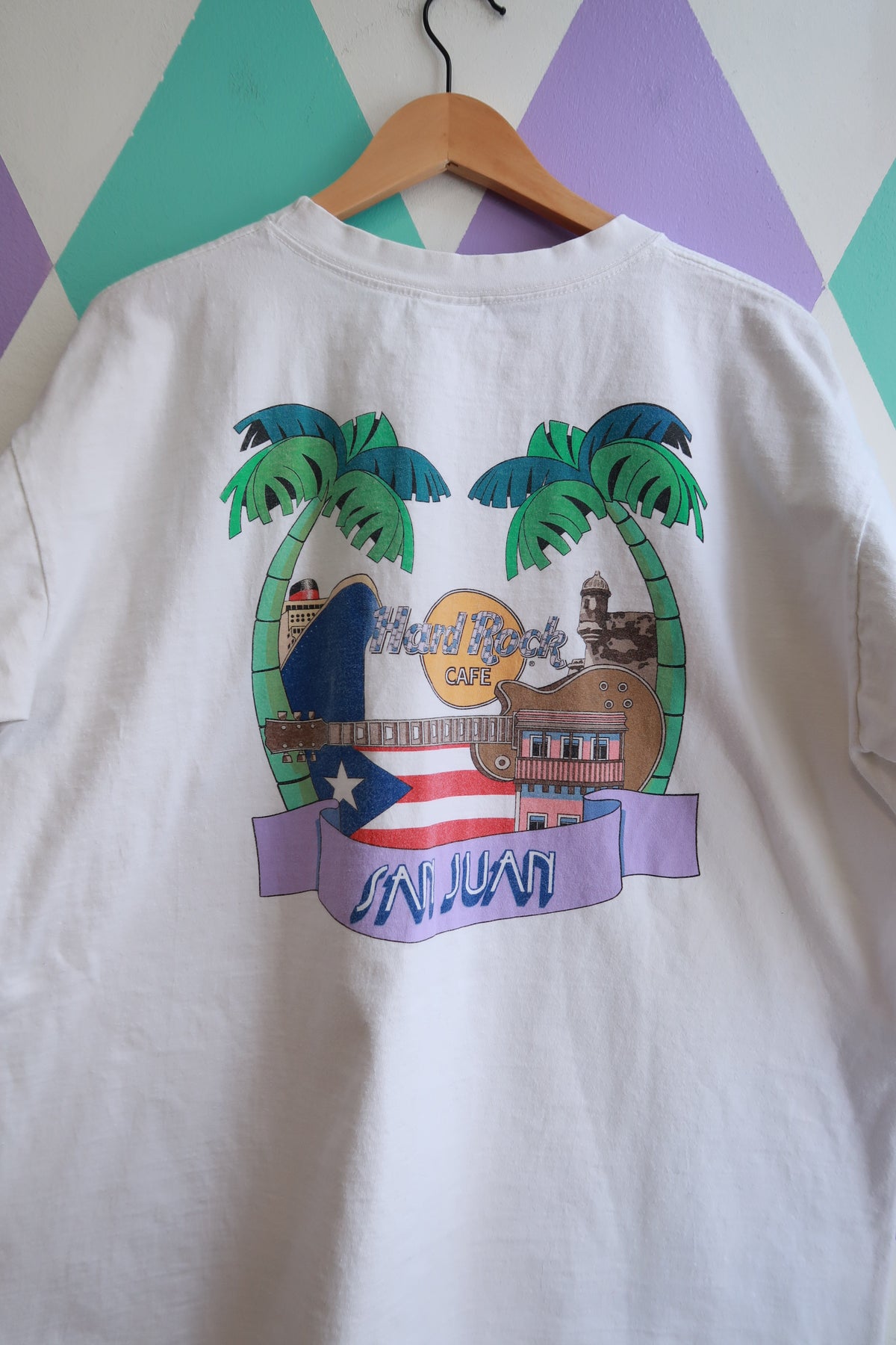Vintage 90s Hard Rock Café San Juan Double-Sided Graphic Tee - Elektra Vintage