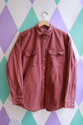 L.L.Bean 100% Cotton Red Button-Up Utility Shirt - Elektra Vintage