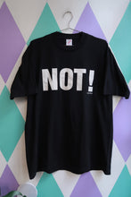 Load image into Gallery viewer, Vintage 1994 NOT! Black Graphic T-Shirt Single Sided 90s Statement Tee
