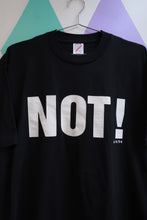 Load image into Gallery viewer, Vintage 1994 NOT! Black Graphic T-Shirt Single Sided 90s Statement Tee
