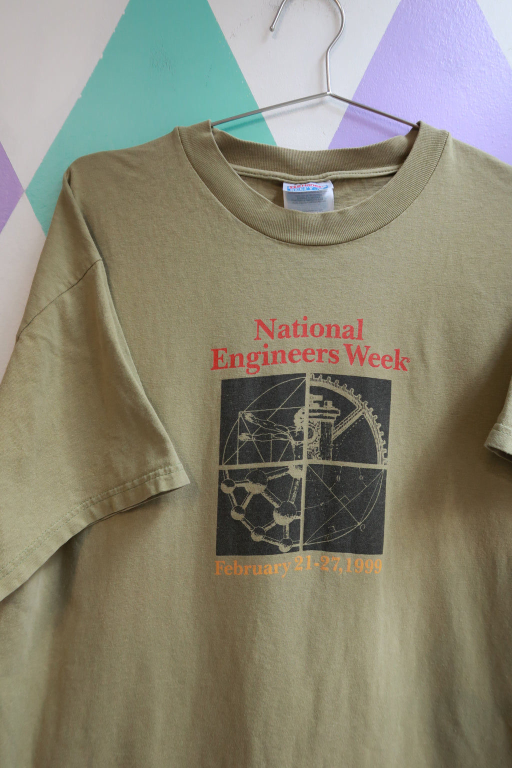 Vintage 1999 National Engineers Week Graphic T-Shirt Engineering Science Tech Tee