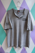 Load image into Gallery viewer, Vintage Harley-Davidson Gray Henley T-Shirt Brian’s Harley Davidson Langhorne PA Biker Tee
