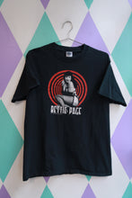 Load image into Gallery viewer, Vintage 2004 Bettie Page Black Graphic T-Shirt Pin Up Girl Red Spiral Tee
