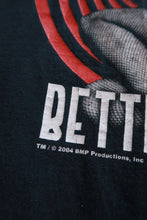 Load image into Gallery viewer, Vintage 2004 Bettie Page Black Graphic T-Shirt Pin Up Girl Red Spiral Tee

