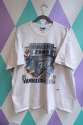 Vintage 2000 New York Yankees vs Mets Subway Series World Series Graphic T-Shirt NYC Baseball Tee
