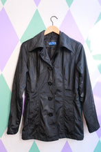 Load image into Gallery viewer, Black Button-Front Lightweight Utility Jacket - Elektra Vintage
