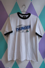 Load image into Gallery viewer, Vintage Trenton Thunder White &amp; Black Ringer T-Shirt Minor League Baseball Graphic Tee

