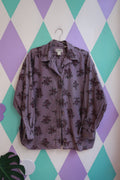 Vintage L.L.Bean Purple Floral Flannel Button Up Shirt