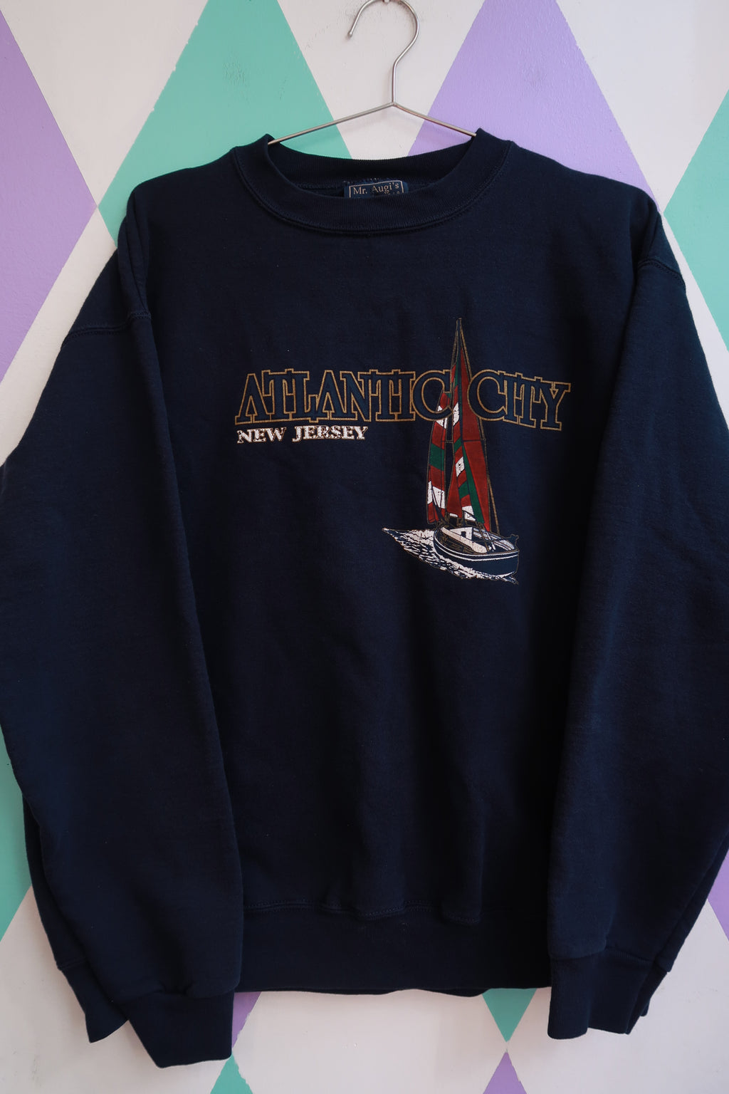 Vintage Atlantic City New Jersey Sailboat Sweatshirt