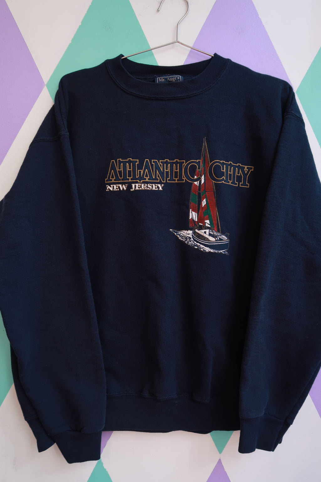 Vintage Atlantic City New Jersey Sailboat Sweatshirt
