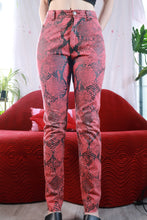 Load image into Gallery viewer, Red Snake Print Pants - Elektra Vintage
