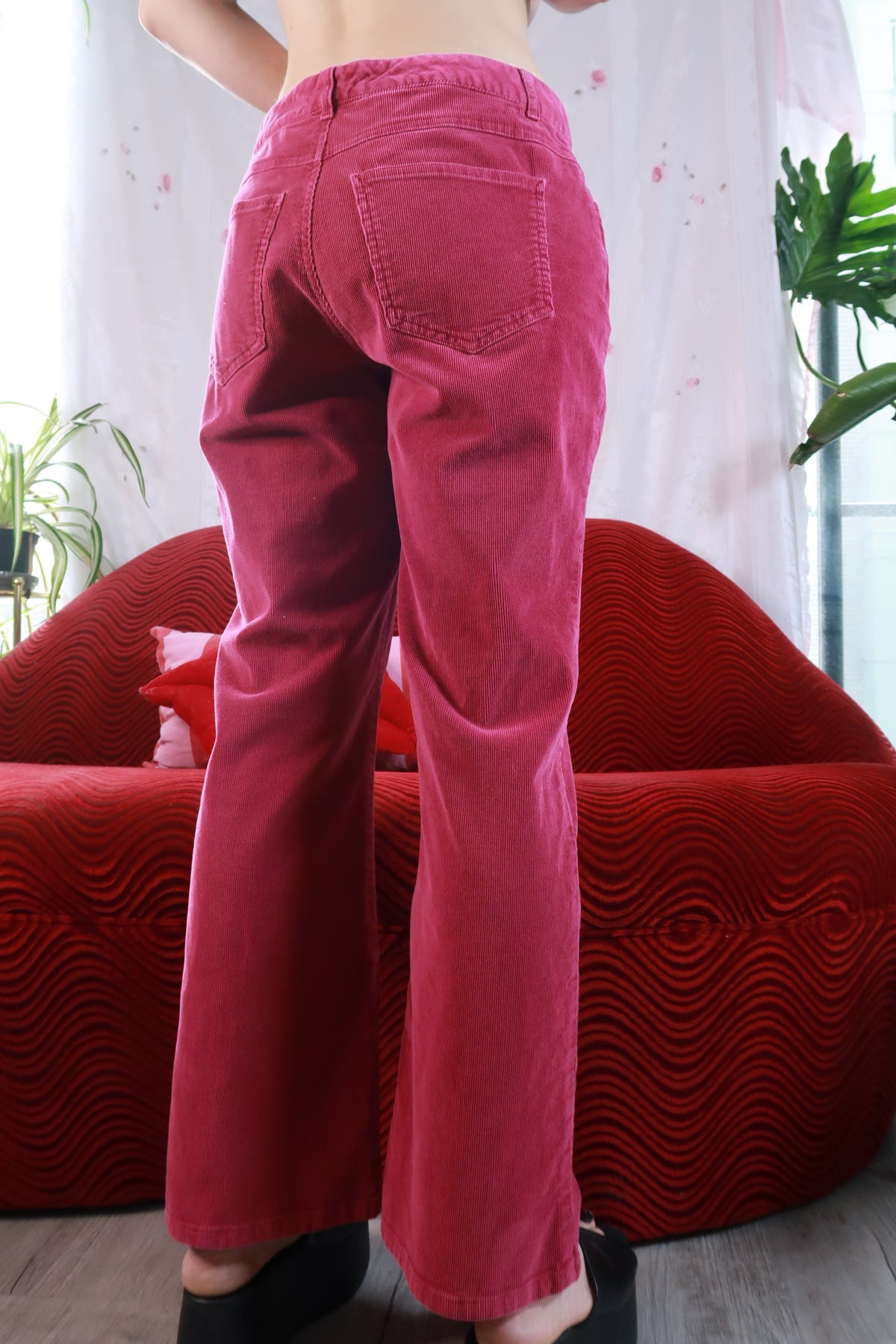 Burgundy Corduroy Pants - Elektra Vintage