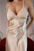 Lace Embellished Slip Dress - Elektra Vintage