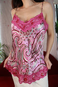 2000s Paisley Printed Cami Tank - Elektra Vintage