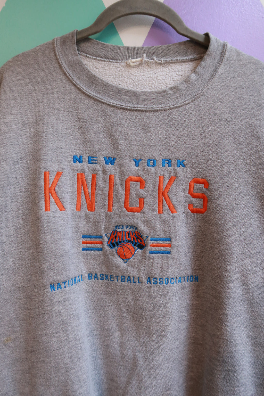 Vintage New York Knicks Embroidered Sweatshirt