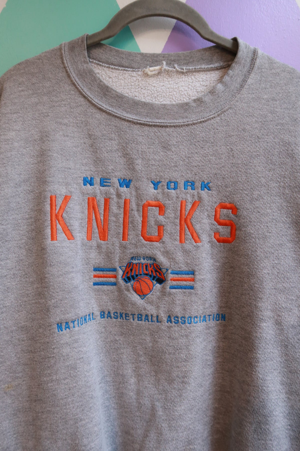 Vintage New York Knicks Embroidered Sweatshirt