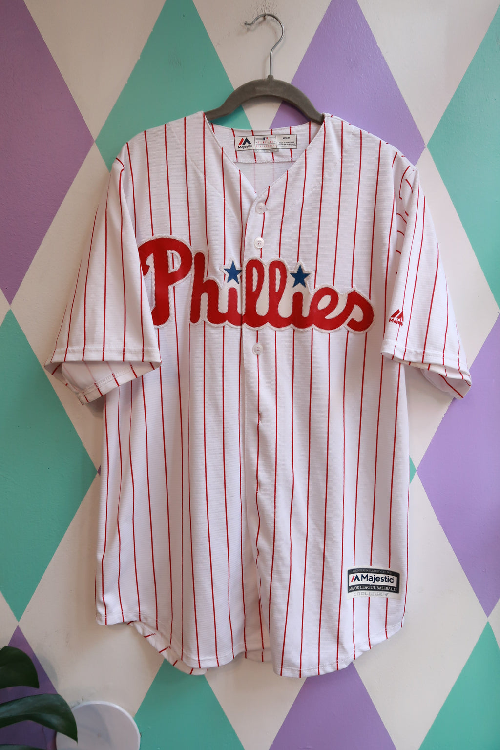 Philadelphia Phillies Maikel Franco #7 Majestic White Pinstripe MLB Baseball Jersey