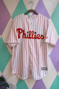 Philadelphia Phillies Maikel Franco #7 Majestic White Pinstripe MLB Baseball Jersey