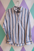 Vintage Gap Blue Striped Button Up Shirt