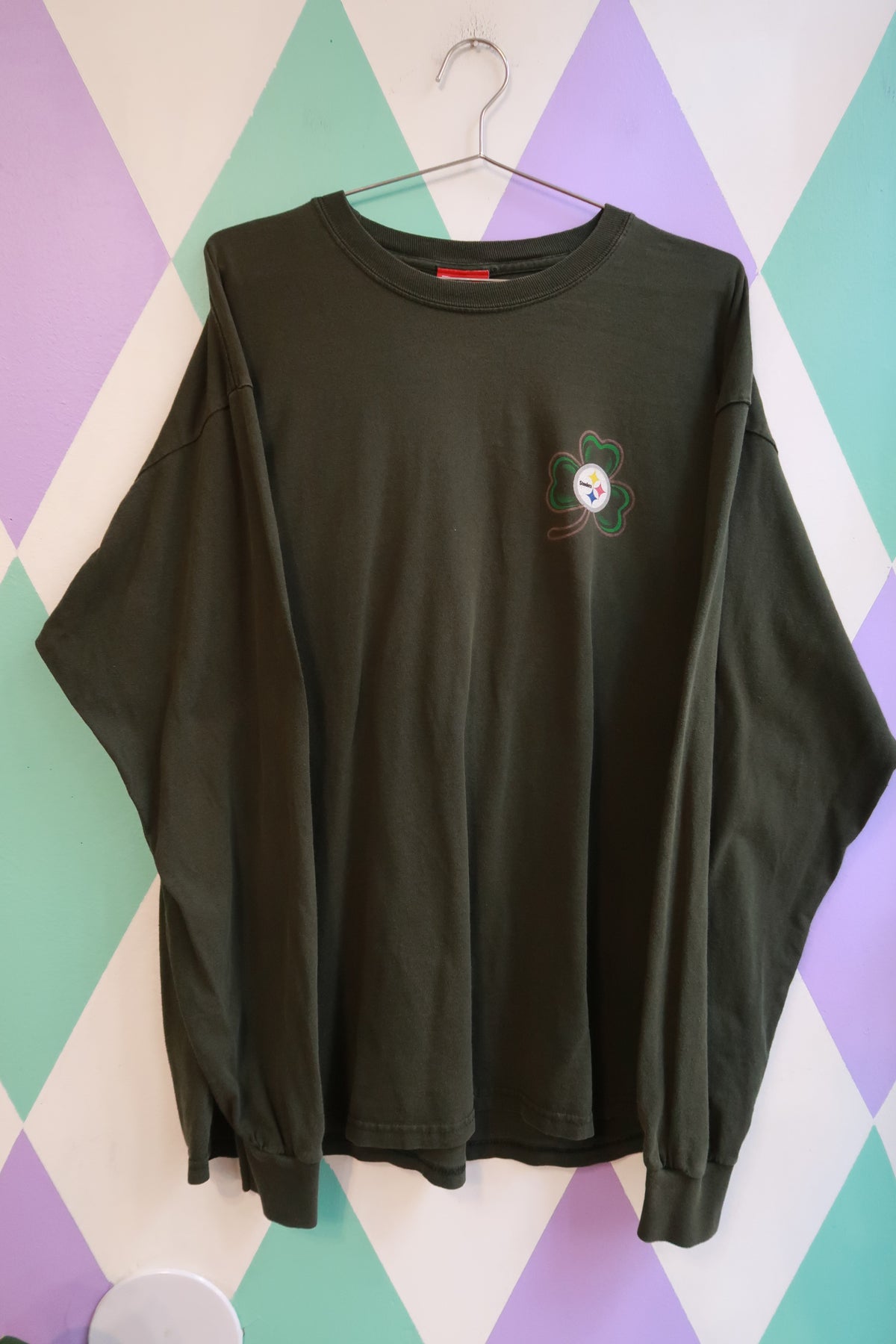 Vintage Pittsburgh Steelers Shamrock Long Sleeve Shirt